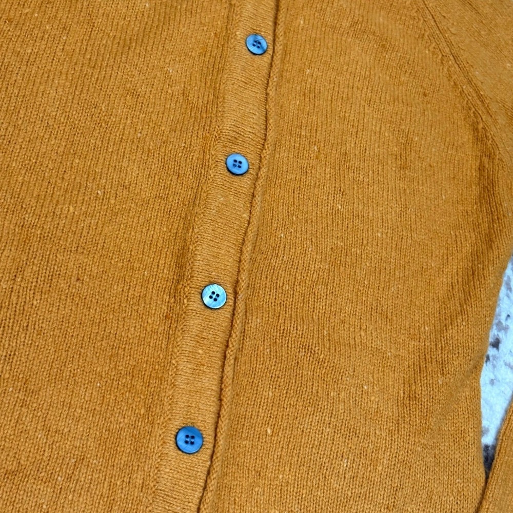 IrelandsEye Cardigan Womens S Ochre Killiney Wool Cashmere Blend Sweater NWT - Picture 7 of 9